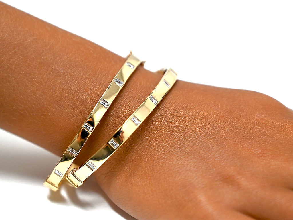 Baguette Studded Bangle