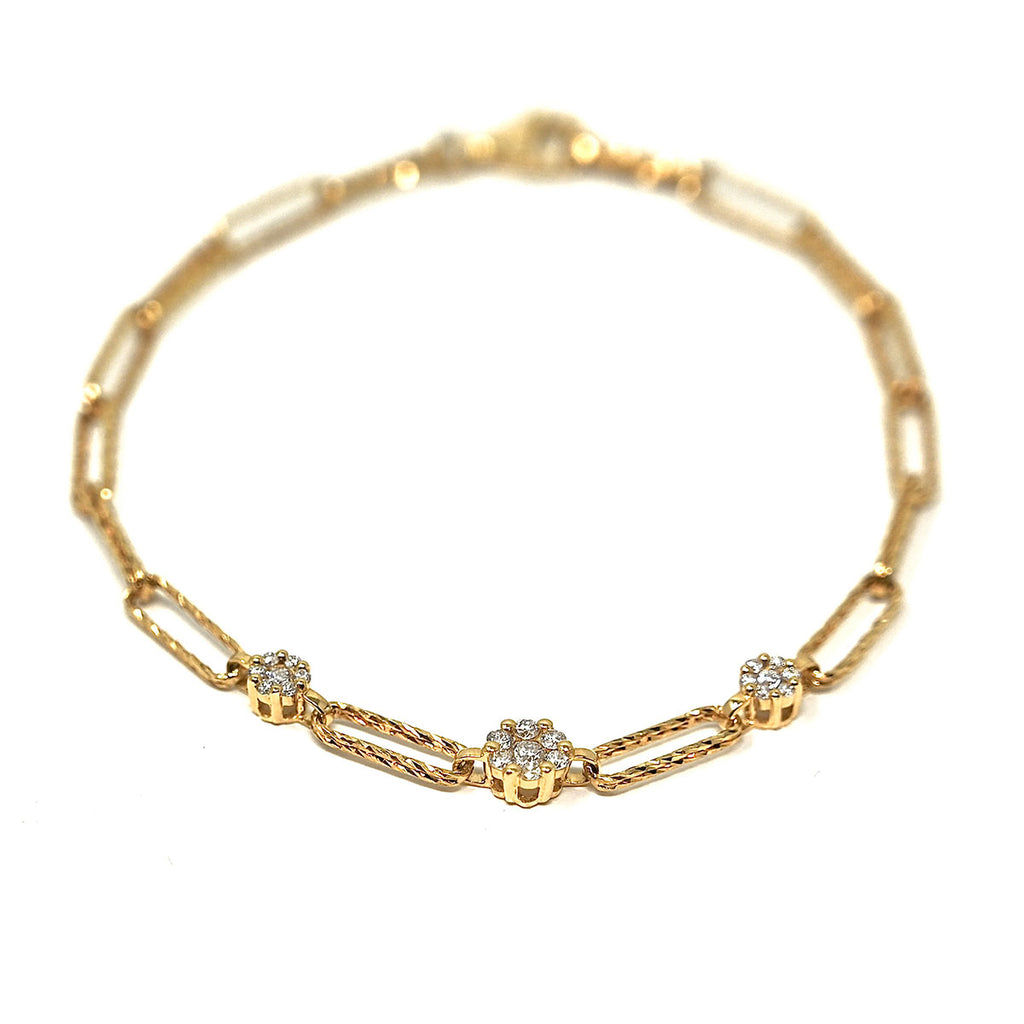 Brilliant Diamond Cut Chain Link Bracelet