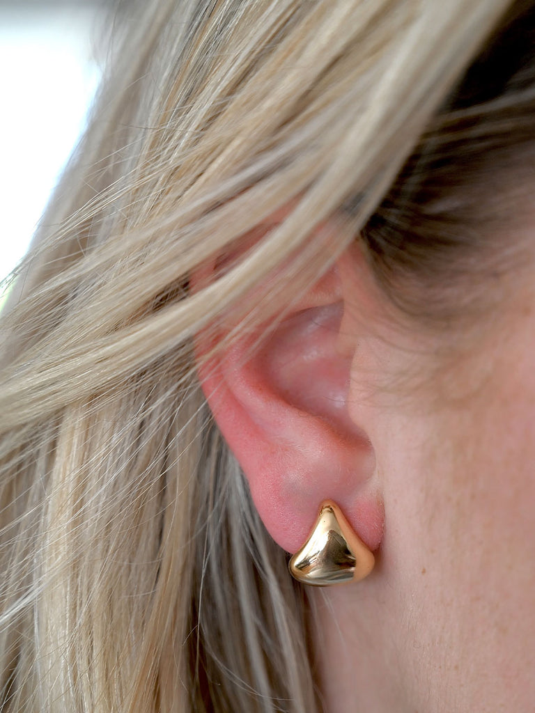 Triangle Dome Drop Earrings