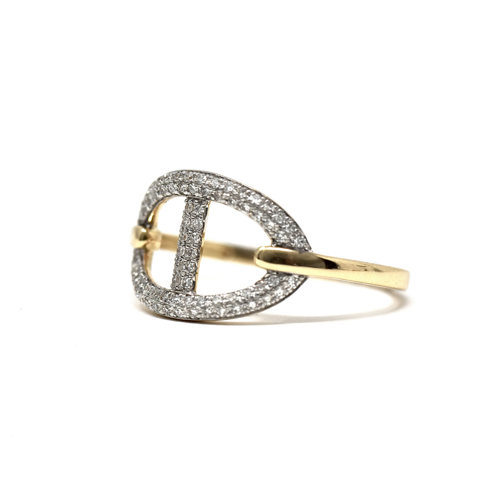 Pavé Diamond Link Ring