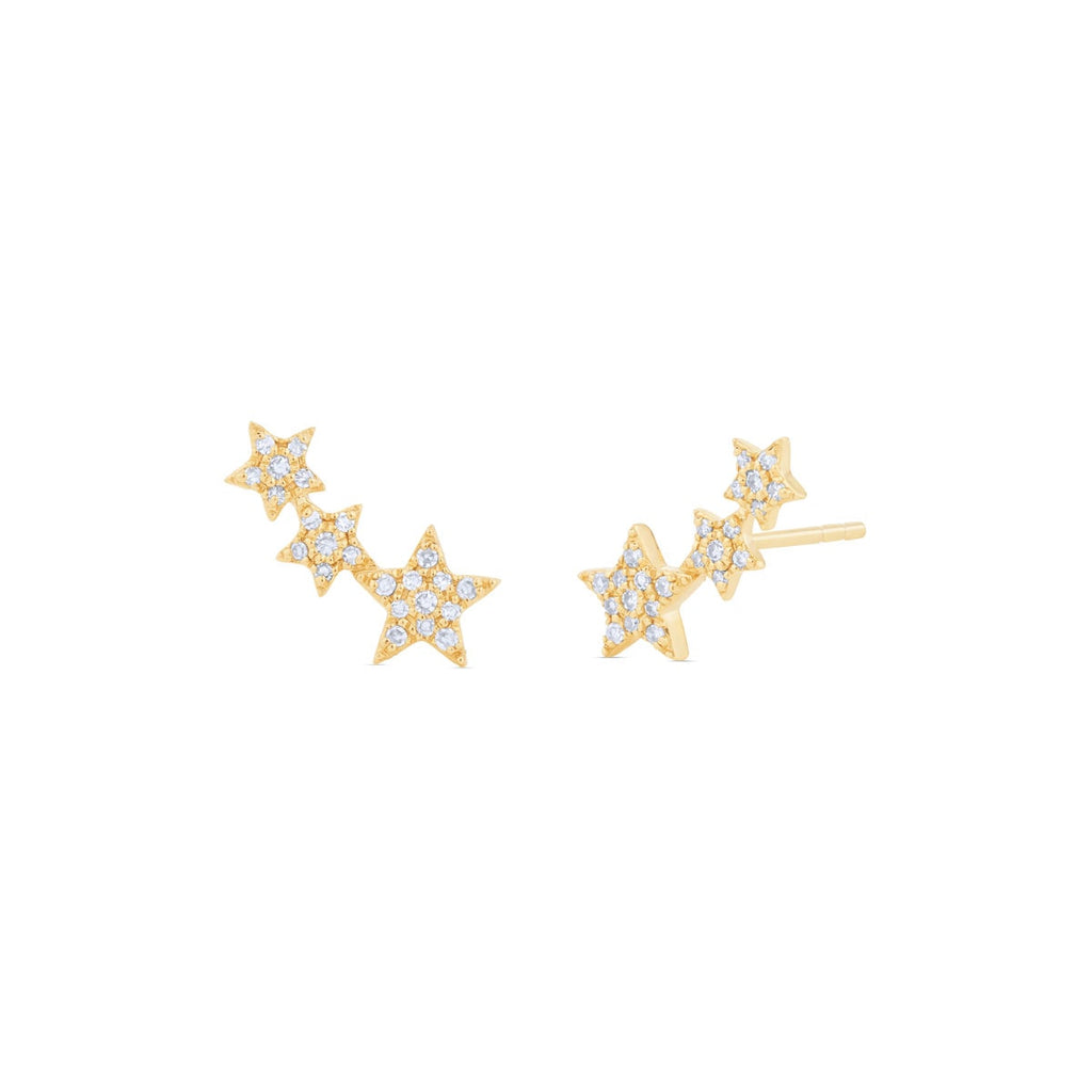 JL Rocks Fine Jewelry, Mini Star Climber Earrings
