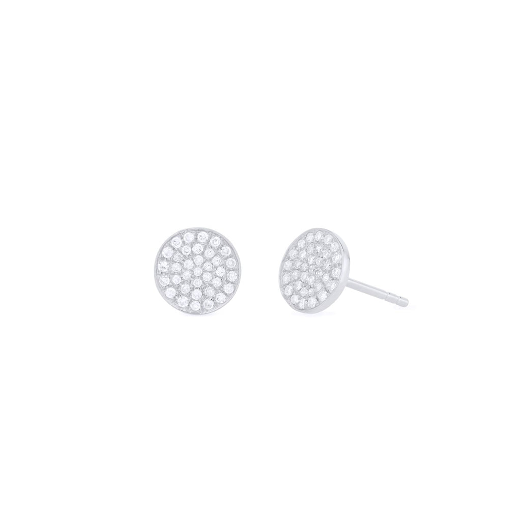 Pavé Diamond Disc Earrings