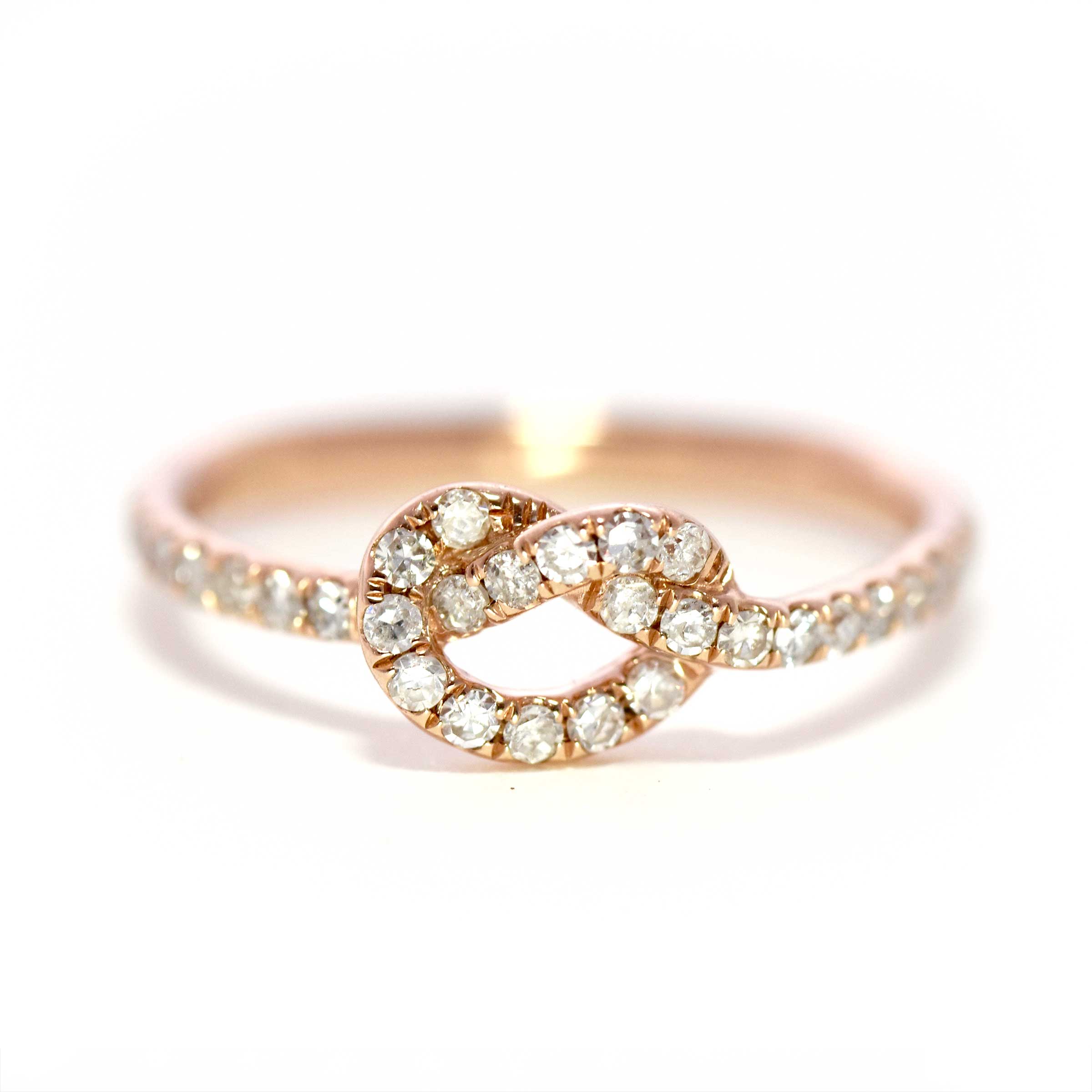 STONE HENgE/送料込み/関税込み Love Knot 14K Cubic Ring Love Knot Ring | JL Rocks Fine Jewelry | JL Rocks